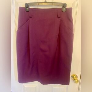 Ellen Tracy Rich Purple Pencil Skirt